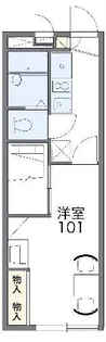 レオパレスクレスト【1階】の間取り