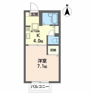 シャトルサンフジ【1階】の間取り