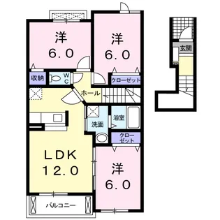 コリーヌベル【2階】の間取り