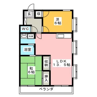 藤苑マンション【2階】の間取り