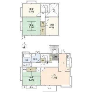 宮城県仙台市泉区高森5【一戸建】の間取り