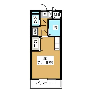 サンシティマミーナ【1階】の間取り
