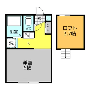 コア桜ヶ丘【1階】の間取り
