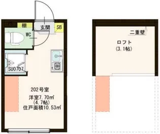 東京都杉並区下井草2【アパート】の間取り