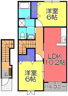 ポート リジェールI【2階】の間取り