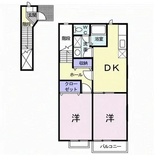 香川県高松市香川町浅野【アパート】の間取り