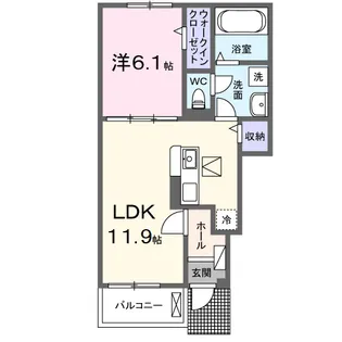 メゾンフォレスト【1階】の間取り