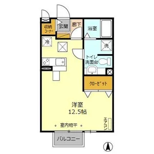 茨城県つくば市上横場【アパート】の間取り