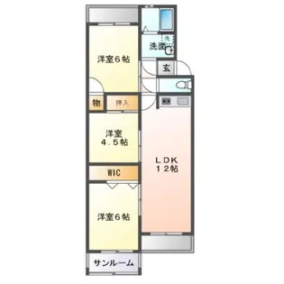 大谷ヒルズA/B棟【3階】の間取り