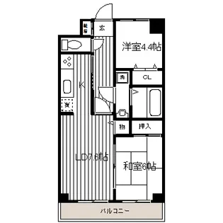 東京都台東区千束4【マンション】の間取り