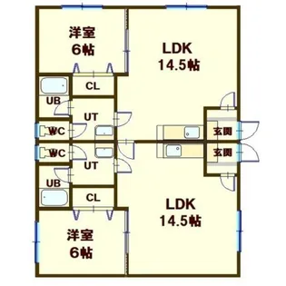 ラ・メゾン・ボワII【1階】の間取り