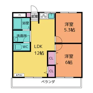 レジデンスオレンジ【3階】の間取り