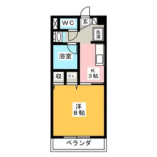 1Kの間取り画像