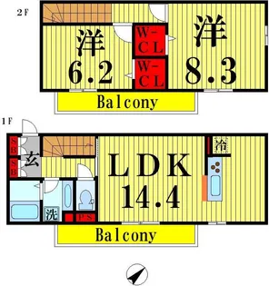 ディアコート本木の間取り