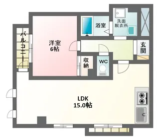 ダグラス鷹合【4階】の間取り