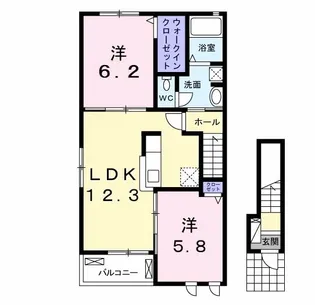 パシフィック【2階】の間取り