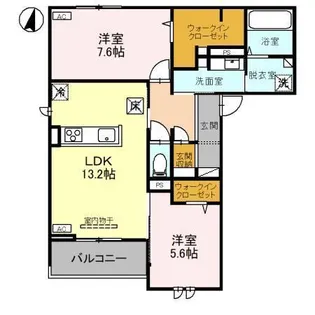 D-ROOMヴェルザンディ【1階】の間取り