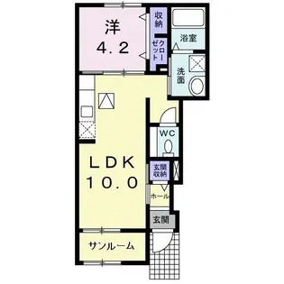 アベニール【1階】の間取り