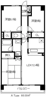 埼玉県川口市川口1【マンション】の間取り