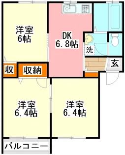 レジデンスINN B棟【1階】の間取り