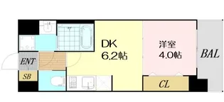 Alivis北梅田【4階】の間取り