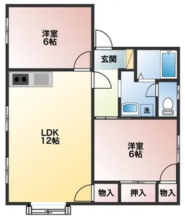 タウニィ明星【1階】の間取り