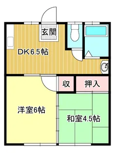 ファミリーハイツ津福【1階】の間取り