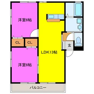 JOYTOWN城山A【1階】の間取り