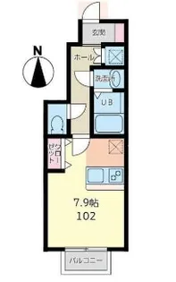 FORIA旭ヶ丘フィオーレ【1階】の間取り