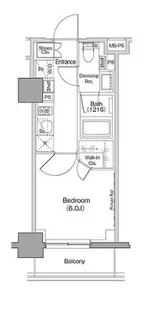 ザ・パークハビオ西横浜【8階】の間取り