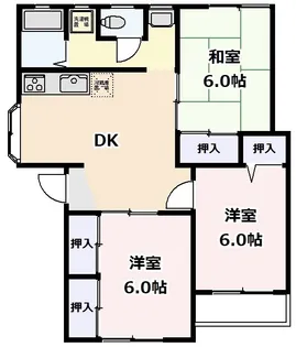 レジデンス川上【2階】の間取り