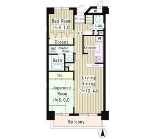 アミ浜田山【3階】の間取り