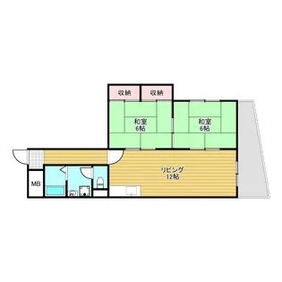 服部緑地パルコアB棟【2階】の間取り