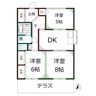 中島ハイツ【1階】の間取り