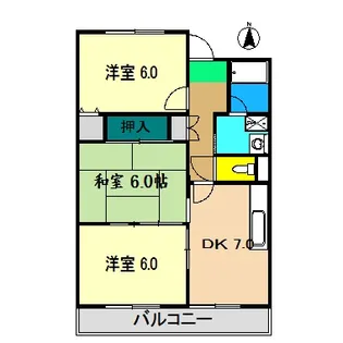 3DKの間取り画像