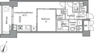 レジディア水道橋【5階】の間取り