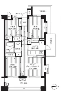 パークビューステージ東陽町【3階】の間取り