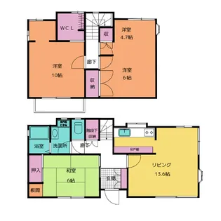 三重県松阪市中林町【一戸建】の間取り