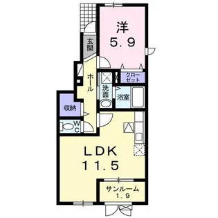 トランキーロ 新海【1階】の間取り