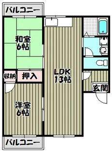 2LDKの間取り画像