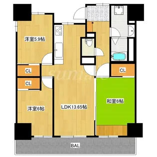 3LDKの間取り画像