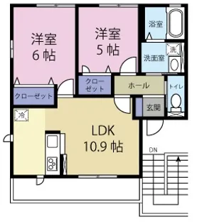 グリーンヒルズ【1階】の間取り