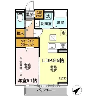 ボア・フォレット【1階】の間取り