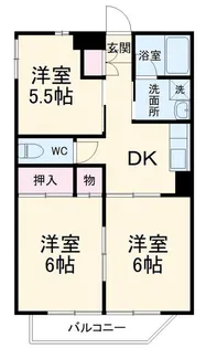 パークサイド壱番館【2階】の間取り