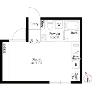 東京都新宿区戸山1【マンション】の間取り