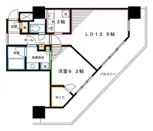 ユニゾンタワー【5階】の間取り