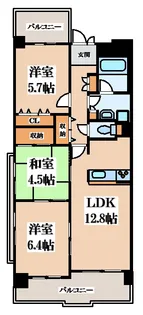 グランシエルドゥ【6階】の間取り