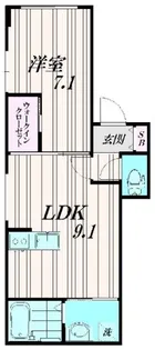 メゾンアサガ【1階】の間取り