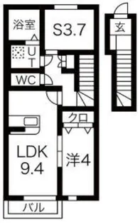 リジエール花巻【2階】の間取り