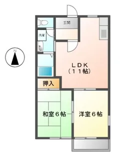 メゾンラマール【1階】の間取り